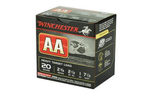 Winchester Ammunition AA Target, 20 Gauge, 2.75", #7.5, 2.5 Dram, 1 oz., Shotshell, 25 Round Box AAH207