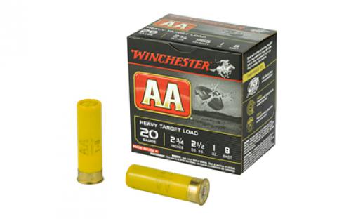 Winchester Ammunition AA Heavy Target Load, 20 Gauge, 2.75, #8, 2.5 Dram 1 oz., Shotshell, 25 Round Box AAH208