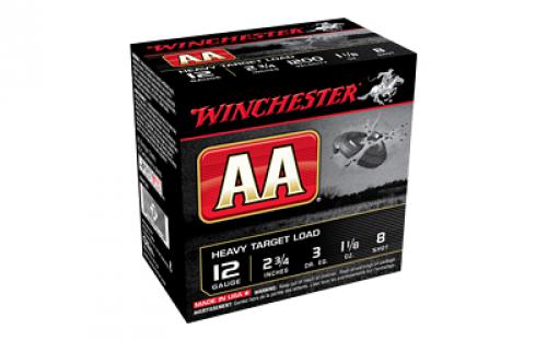 Winchester Ammunition AA Heavy Target Load, 12 Gauge 2.75, #8, 1 1/8 oz, 25 Round Box AAM128