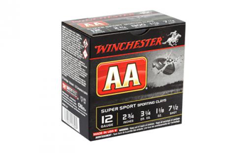 Winchester Ammunition AA Supersport Sporting Clay, 12 Gauge, 2.75", #7.5, 1.125 oz., Shotshell, 25 Round Box AASC127