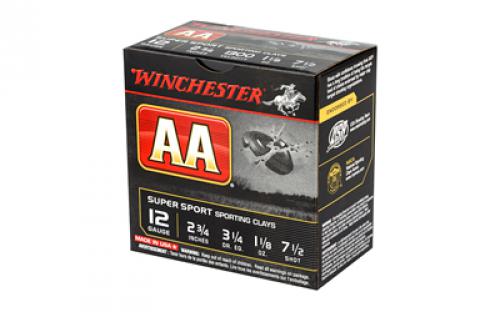 Winchester Ammunition AA Supersport Sporting Clay, 12 Gauge, 2.75", #7.5, 1.125 oz., Shotshell, 25 Round Box AASC127