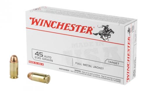 Winchester Ammunition USA, 45ACP, 230 Grain, Full Metal Jacket, 50 Round Box Q4170