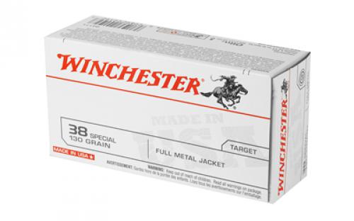 Winchester Ammunition USA, 38 Special, 130 Grain, Full Metal Jacket, 50 Round Box Q4171