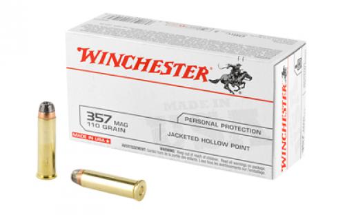 Winchester Ammunition USA, 357MAG, 110 Grain, Jacketed Hollow Point, 50 Round Box Q4204