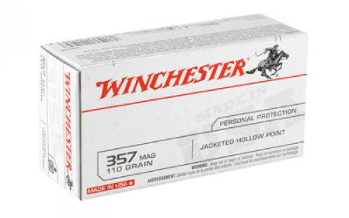 Winchester Ammunition USA, 357MAG, 110 Grain, Jacketed Hollow Point, 50 Round Box Q4204