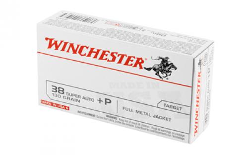 Winchester Ammunition USA, 38 Super, 130 Grain, Full Metal Jacket, +P, 50 Round Box Q4205