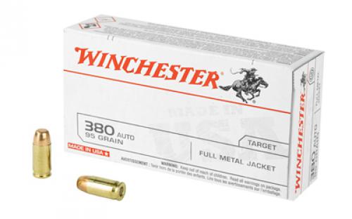 Winchester Ammunition USA, 380ACP, 95 Grain, Full Metal Jacket, 50 Round Box Q4206