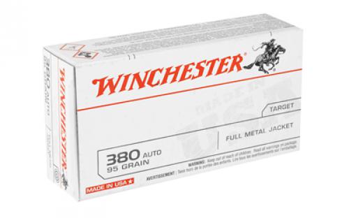 Winchester Ammunition USA, 380ACP, 95 Grain, Full Metal Jacket, 50 Round Box Q4206