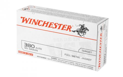 Winchester Ammunition USA, 380ACP, 95 Grain, Full Metal Jacket, 50 Round Box Q4206