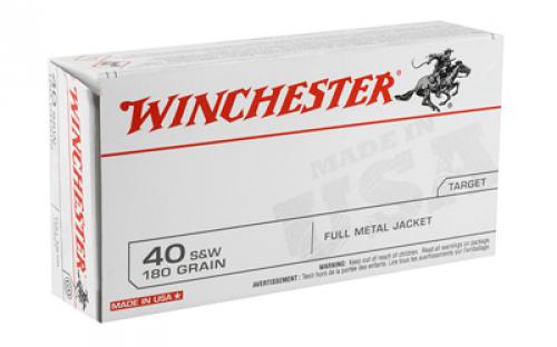 Winchester Ammunition USA, 40S&W, 180 Grain, Full Metal Jacket, 50 Round Box Q4238