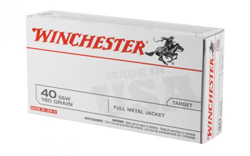 Winchester Ammunition USA, 40S&W, 180 Grain, Full Metal Jacket, 50 Round Box Q4238