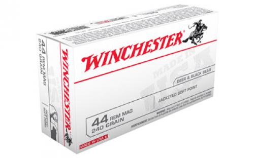 Winchester Ammunition USA, 44MAG, 240 Grain, Jacketed Soft Point, 50 Round Box Q4240