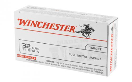 Winchester Ammunition USA, 32ACP, 71 Grain, Full Metal Jacket, 50 Round Box Q4255