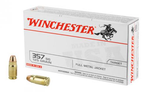 Winchester Ammunition USA, 357SIG, 125 Grain, Full Metal Jacket, 50 Round Box Q4309