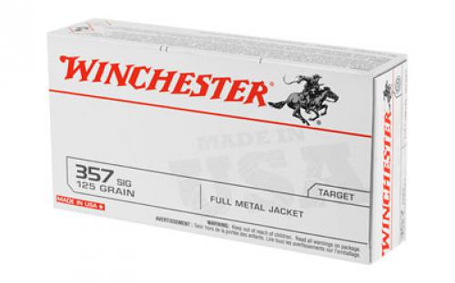 Winchester Ammunition USA, 357SIG, 125 Grain, Full Metal Jacket, 50 Round Box Q4309