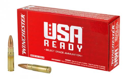 Winchester Ammunition USA Ready, 300 Blackout, 125 Grain, Open Tip, 20 Round Box RED300