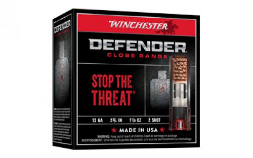 Winchester Ammunition DEFENDER, 12 Gauge 2.75, #2, 1 1/8 oz, Lead Shot, 25 Round Box S122PD25