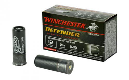 Winchester Ammunition Defender, Supreme Elite, 12 Gauge, 2.75, 1 oz. Segmenting Slug, 10 Round Box S12PDX1S