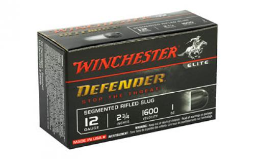 Winchester Ammunition Defender, Supreme Elite, 12 Gauge, 2.75", 1 oz. Segmenting Slug, 10 Round Box S12PDX1S