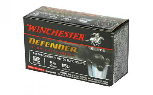 Winchester Ammunition Defender, Supreme Elite, 12 Gauge, 2.75", Buckshot, 10 Round Box S12PDX1