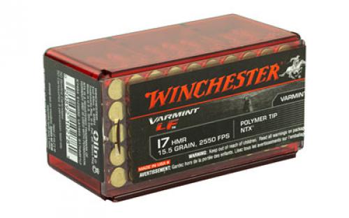 Winchester Ammunition Rimfire, 17HMR, 15.5Grain, NTX, Lead Free, 50 Round Box, California Certified Nonlead Ammunition S17HMR1LF