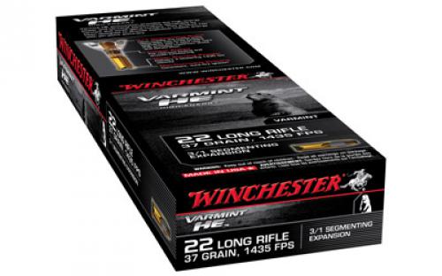 Winchester Ammunition Rimfire, 22LR, 37 Grain, Segmented Hollow Point, 50 Round Box S22LRFSP