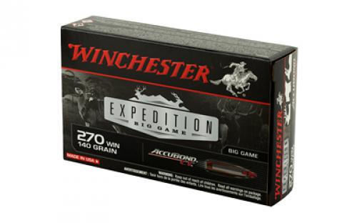 Winchester Ammunition Expedition Big Game, 270WIN, 140 Grain, Accubond CT, 20 Round Box S270CT