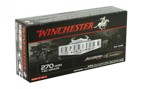 Winchester Ammunition Expedition Big Game, 270WSM, 140 Grain, AccuBond CT, 20 Round Box S270WSMCT