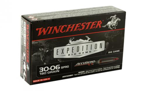 Winchester Ammunition Expedition Big Game, 30-06, 180 Grain, AccuBond CT, 20 Round Box S3006CT