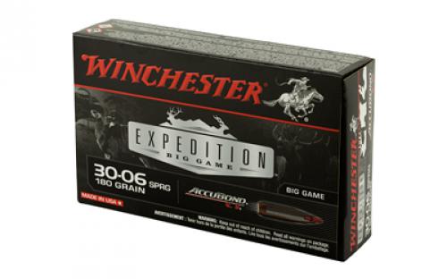 Winchester Ammunition Expedition Big Game, 30-06, 180 Grain, AccuBond CT, 20 Round Box S3006CT