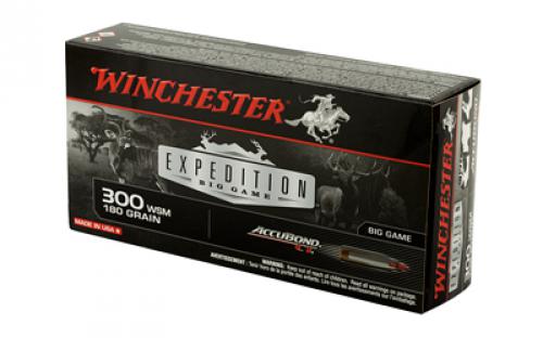 Winchester Ammunition Expedition Big Game, 300WSM, 180 Grain, AccuBond CT, 20 Round Box S300WSMCT