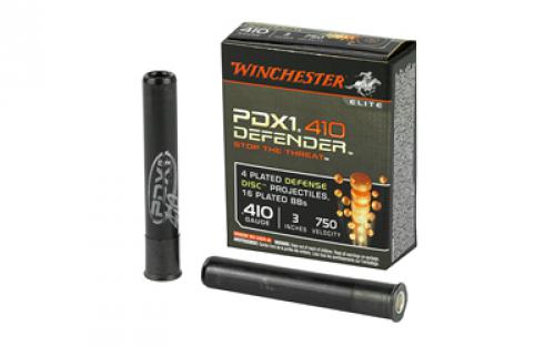 Winchester Ammunition Defender, Supreme Elite, 410 Gauge, 3 Buckshot, 3 Defense Discs, 12 BB Pellets, 10 Round Box S413PDX1