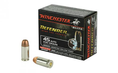 Winchester Ammunition Defender, Supreme Elite, 45ACP, 230 Grain, PDX1, 20 Round Box S45PDB