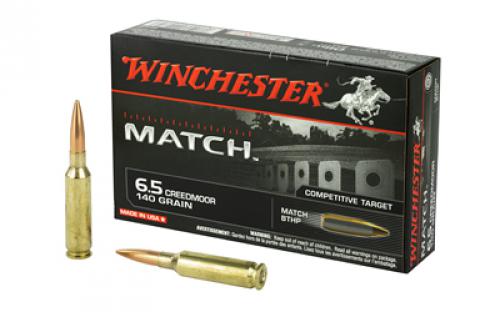 Winchester Ammunition Match Ammunition, 6.5 Creedmoor, 140 Grain, Boat Tail Hollow Point, 20 Round Box S65CM