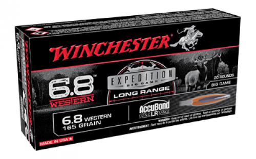 Winchester Ammunition Expedition Big Game Long Range, 6.8 Western, 165Gr, AccuBond, 20 Round Box S68WLR