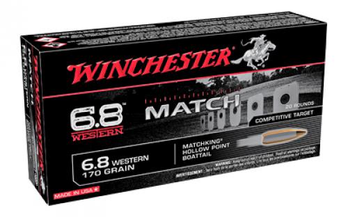 Winchester Ammunition Match, 6.8 Western, 170Gr, Hollow Point, 20 Round Box S68WM