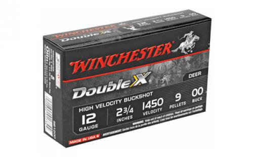 Winchester Ammunition Double X, 12 Gauge, 2.75", 00 Buck, Buckshot, 9 Pellets, 5 Round Box SB1200