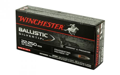 Winchester Ammunition Supreme, 22-250, 55 Grain, Supreme Ballistic Silvertip, 20 Round Box SBST22250B