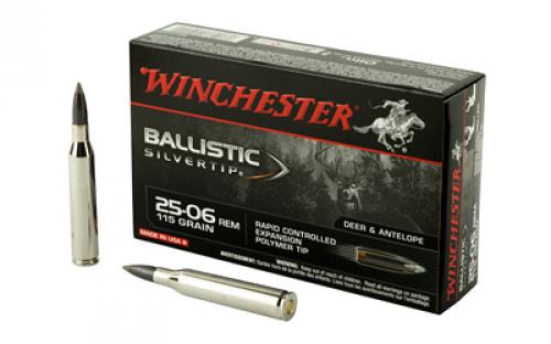 Winchester Ammunition Supreme, 25-06 REM, 115 Grain, Supreme Ballistic Silvertip, 20 Round Box SBST2506