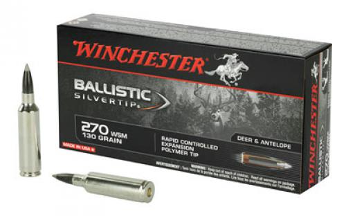 Winchester Ammunition Supreme, 270WSM, 130 Grain, Supreme Ballistic Silvertip, 20 Round Box SBST2705