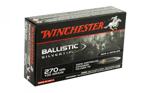 Winchester Ammunition Ballistic Silvertip, 270 Win, 130 Grain, 20 Round Box SBST270