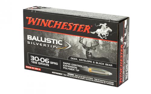 Winchester Ammunition Ballistic Silvertip, 30-06, 168 Grain, 20 Round Box SBST3006A