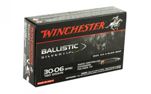 Winchester Ammunition Ballistic Silvertip, 30-06, 180 Grain, 20 Round Box SBST3006B