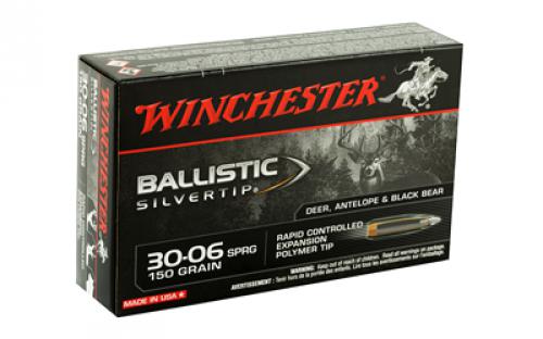 Winchester Ammunition Ballistic Silvertip, 30-06, 150 Grain, 20 Round Box SBST3006