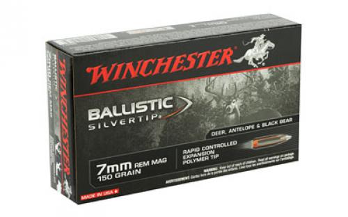 Winchester Ammunition Ballistic Silvertip, 7MM REM, 150 Grain, 20 Round Box SBST7