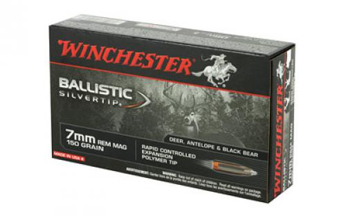 Winchester Ammunition Ballistic Silvertip, 7MM REM, 150 Grain, 20 Round Box SBST7