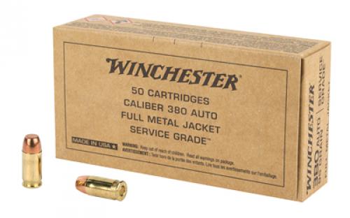 Winchester Ammunition Service Grade, 380ACP, 95Gr, Full Metal Jacket, 50 Round Box SG380W