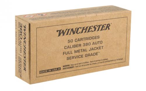 Winchester Ammunition Service Grade, 380ACP, 95Gr, Full Metal Jacket, 50 Round Box SG380W