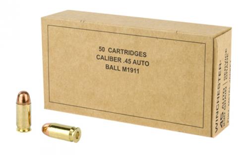 Winchester Ammunition Service Grade, 45 ACP, 230Gr, Full Metal Jacket, 50 Round Box SG45W