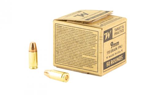 Winchester Ammunition Service Grade, 9mm, 115 Grain, Full Metal Jacket, 50 Rounds Box SG9W50